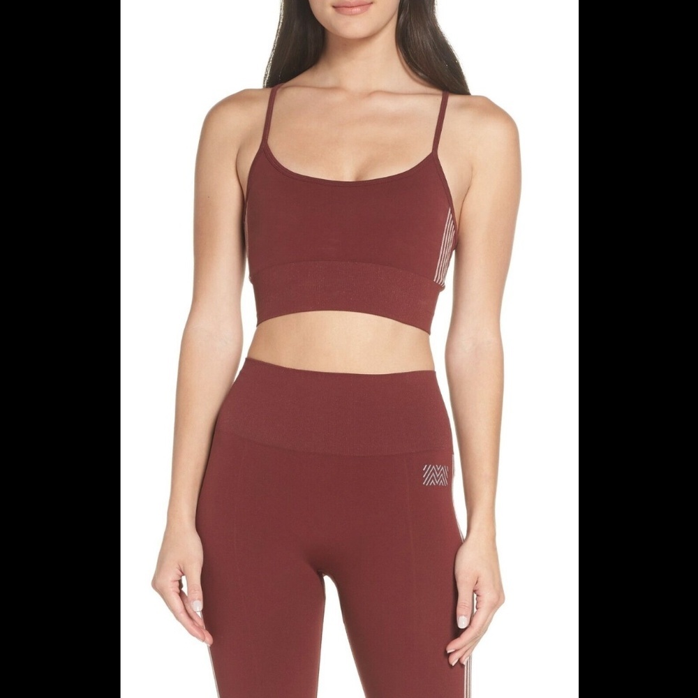 NWT Monreal London Zen Seamless Sports Bra Cocoa [‎ SZ XS/S ]